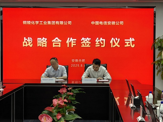 銅化集團(tuán)與安徽電信簽署戰(zhàn)略合作協(xié)議